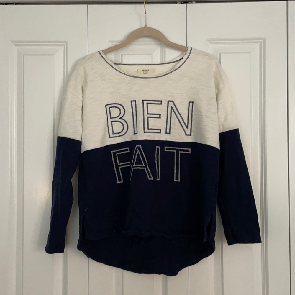 Madewell Bien Fait Two Tone Long Sleeve